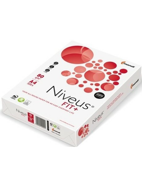 Hartie copiator A4 NIVEUS FIT+ 80 G/MP, 500 COLI/TOP