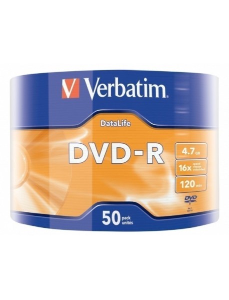 DVD-R Verbatim, 16x, 4.7 GB - Matt Silver 50buc/bulk