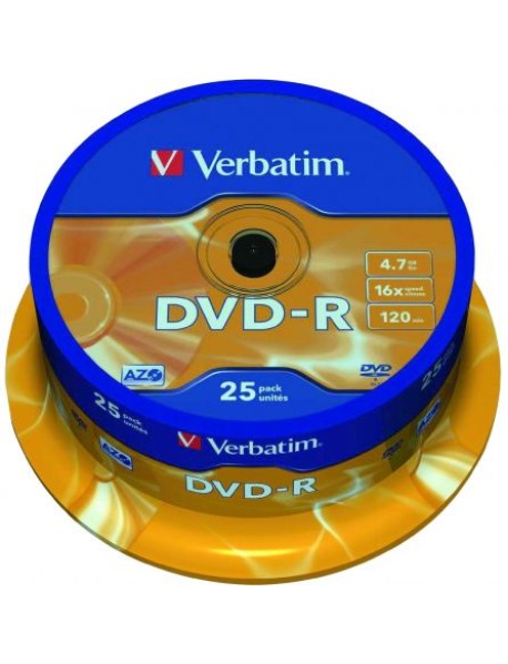 DVD-R Verbatim, 16x, 4.7 GB - Matt Silver, 25buc/bulk