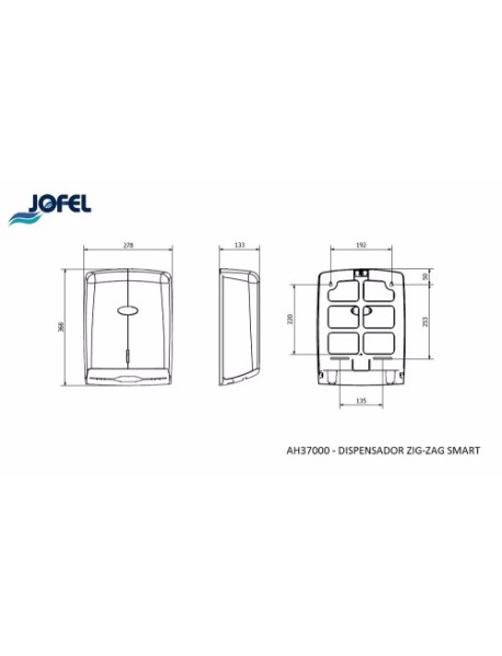 Dispenser prosoape hartie Z - JOFEL