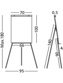 Flipchart magnetic SMIT Combi 3 in 1