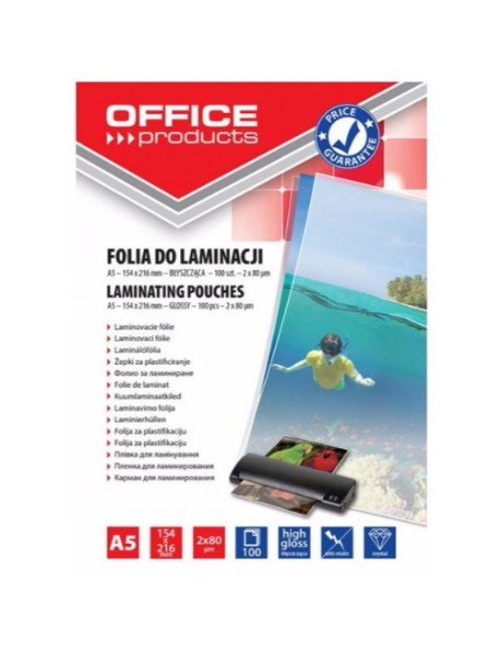 Folii pentru laminare, A5 80 microni - Office Products