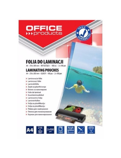 Folii pentru laminare, A4 100 microni - Office Products