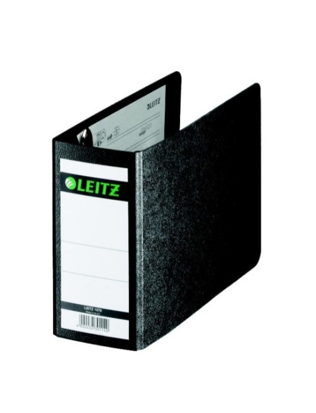 Biblioraft LEITZ A6 landscape, margine metalica, 80mm - marmorat