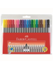 Liner FABER CASTELL Grip 0,4mm, set 10 culori