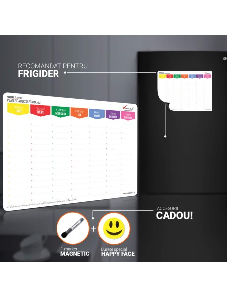 Orar magnetic saptamanal 21x30 cm - Visual