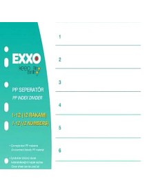 Separatoare plastic EXXO, A4, numere de la 1-10